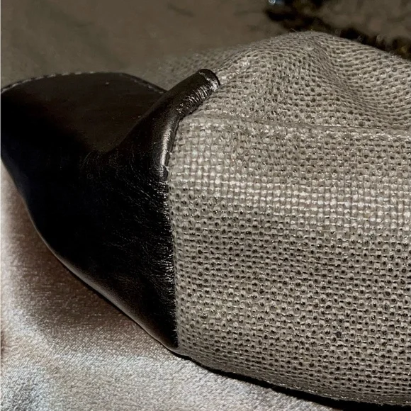 NWT! RARE Coach Audrey ED Jewel Linen NS Slim GM/Natural/Silver Tote 17022 - Picture 7 of 10